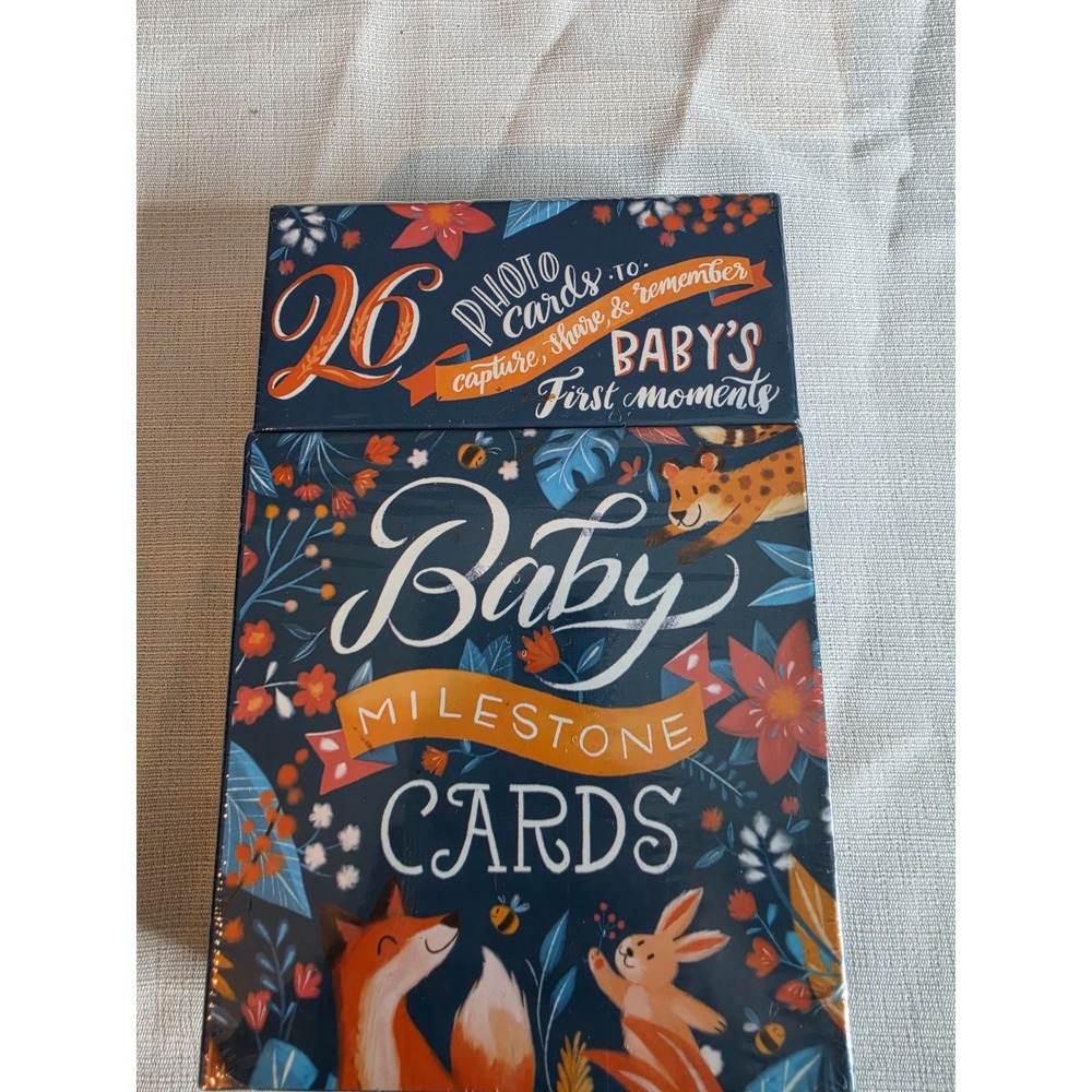 26 Baby Milestone Cards First Moments Photo Props Animal Floral Gift Set NEW